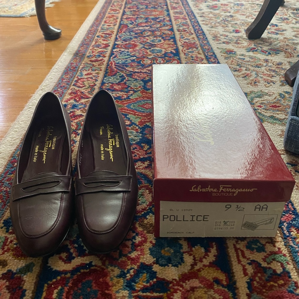 Maroon Salvatore Ferragamo shoes